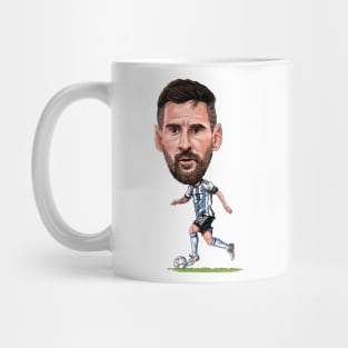 Messi G.O.A.T. caricature Mug